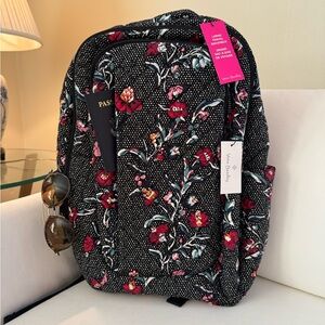 VERA BRADLEY Large Travel Backpack -  Perennials Noir Dot- NWT